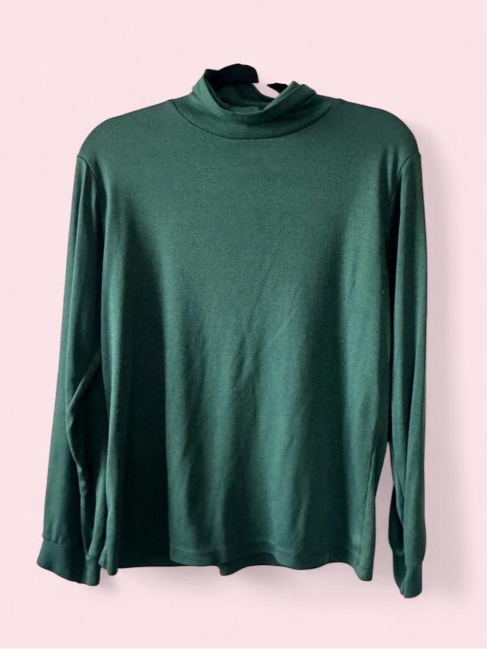 Women's Forest Green Long-Sleeve Mock Neck Tee